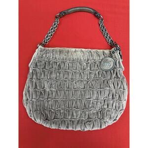 Juicy Couture Y2K Velour Hobo Style Bag w/ JC Charm & Chain Shoulder Strap EUC